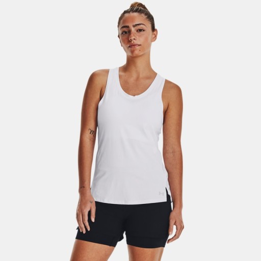 Damestanktop Under Armour Iso-Chill Laser Wit / Wit / Reflecterend M