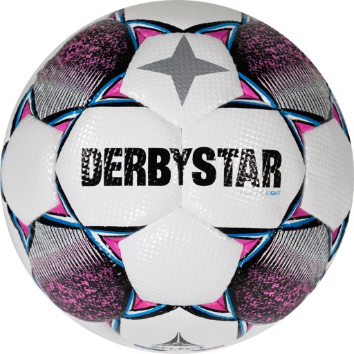 Derbystar Classic TT Energy II Voetbal 8 x 1 Vlakken Maat 5 Wit Roze Lichtblauw