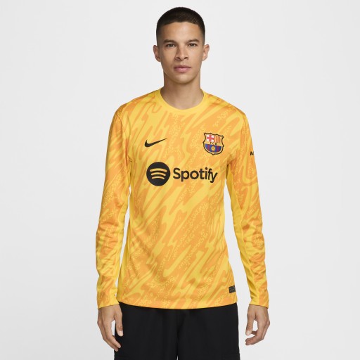 FC Barcelona 2024/25 Stadium Goalkeeper Nike replicavoetbalshirt met lange mouwen voor heren - Geel