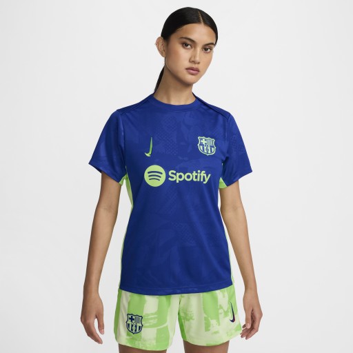 FC Barcelona Academy Pro Derde Nike Dri-FIT warming-uptop voor dames - Blauw