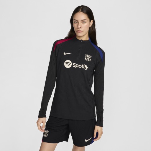 FC Barcelona Strike Elite Nike Dri-FIT ADV knit voetbaltrainingstop voor dames - Zwart