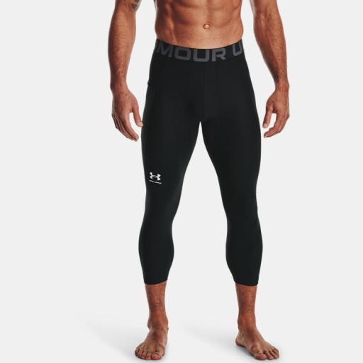 Herenlegging HeatGear® ¾ Zwart / Wit XL