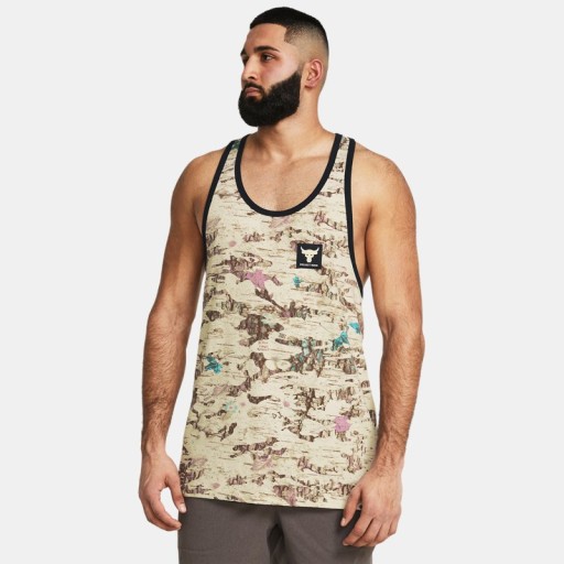 Herentanktop Project Rock Camo Graphic Silt / Zwart L