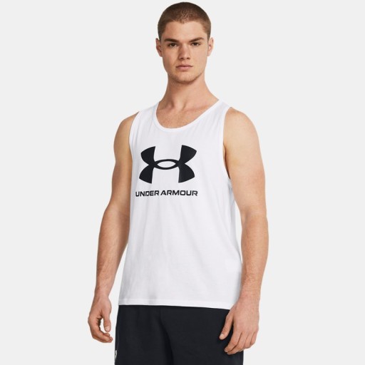 Herentanktop Under Armour Sportstyle Logo Wit / Zwart L