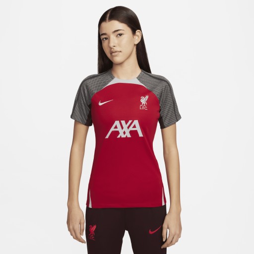 Liverpool FC Strike Nike Dri-FIT knit voetbaltop voor dames - Rood