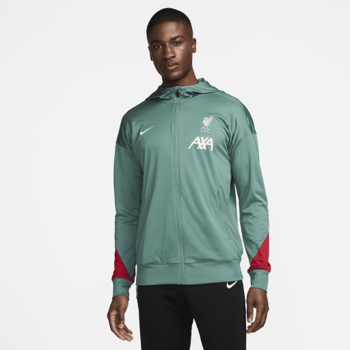 Liverpool FC Strike Nike Dri-FIT knit voetbaltrainingspak met capuchon voor heren - Groen