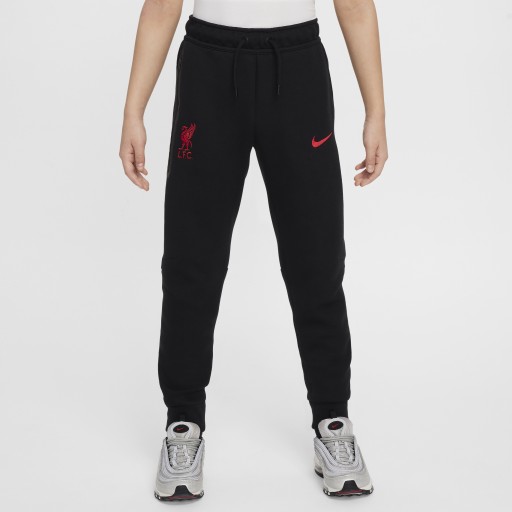 Liverpool FC Tech Fleece Nike voetbalbroek voor jongens - Zwart