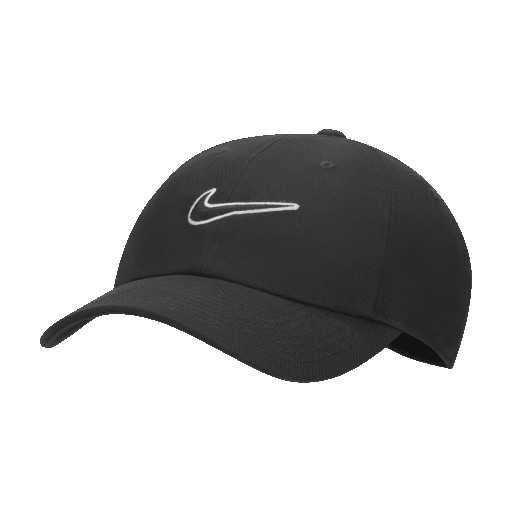 Nike Club ongestructureerde Swoosh pet - Zwart