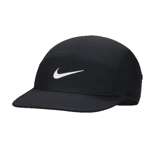 Nike Dri-FIT Fly ongestructureerde Swoosh pet - Zwart