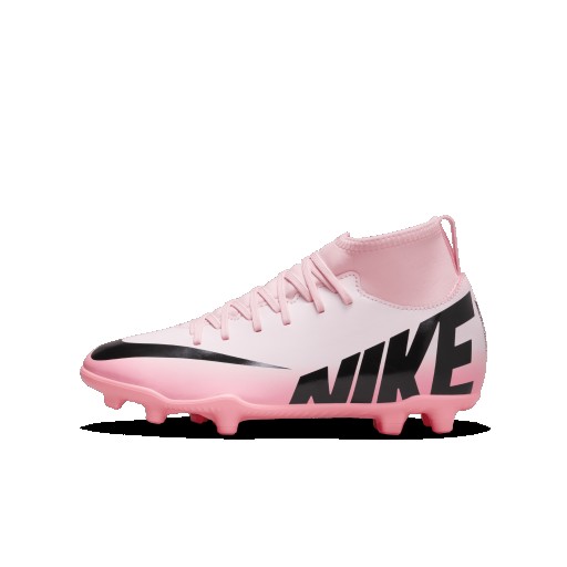 Nike Jr. Mercurial Superfly 9 Club high-top voetbalschoen voor kleuters/kids (meerdere ondergronden) - Roze