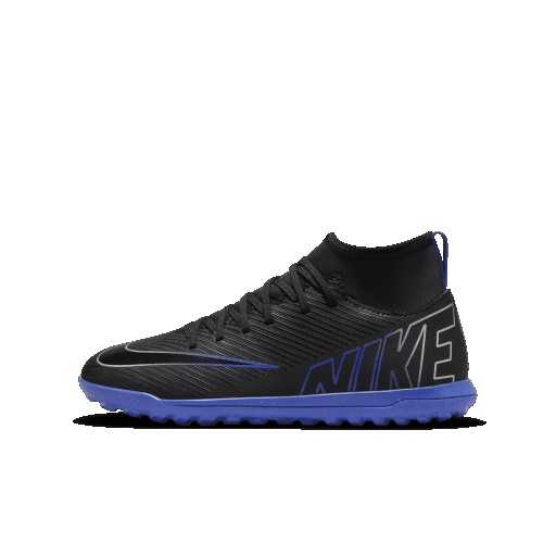 Nike Jr. Mercurial Superfly 9 Club high top voetbalschoenen voor kleuters/kids (turf) - Zwart