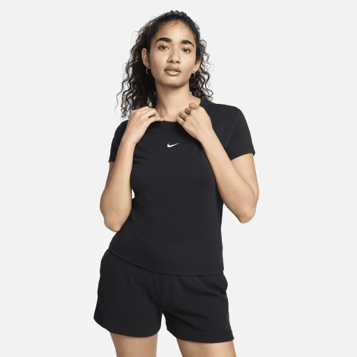 Nike Sportswear Chill Knit T-shirt voor dames - Zwart