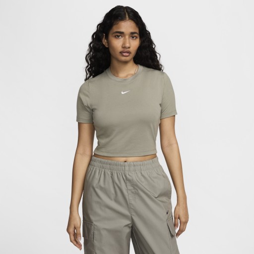 Nike Sportswear Essential aansluitend kort T-shirt voor dames - Groen