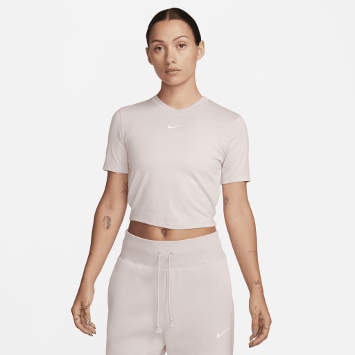 Nike Sportswear Essential aansluitend kort T-shirt voor dames - Paars