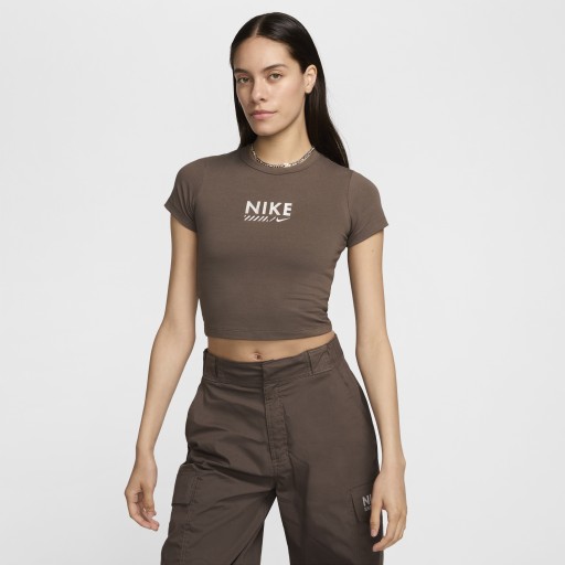 Nike Sportswear Kort T-shirt voor dames - Bruin