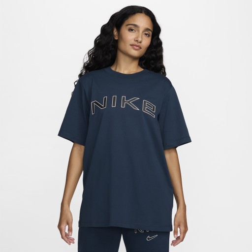 Nike Sportswear ruimvallend T-shirt met korte mouwen en graphic voor dames - Blauw