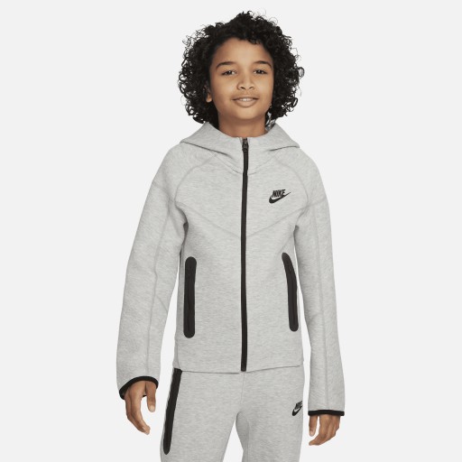 Nike Tech Fleece Hoodie met rits voor jongens - Grijs