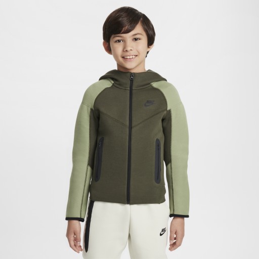 Nike Sportswear Tech Fleece Hoodie met rits voor jongens - Groen