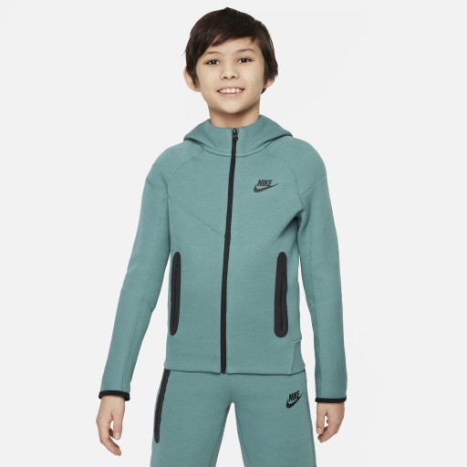 Nike Tech Fleece Hoodie met rits voor jongens - Groen