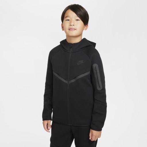 Nike Sportswear Tech Fleece Hoodie met rits voor kids - Zwart