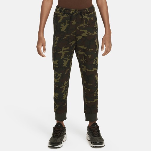 Nike Tech Fleece joggingbroek met camouflageprint voor jongens - Zwart