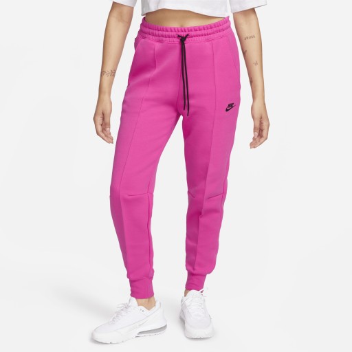 Nike Tech Fleece Joggingbroek met halfhoge taille voor dames - Rood