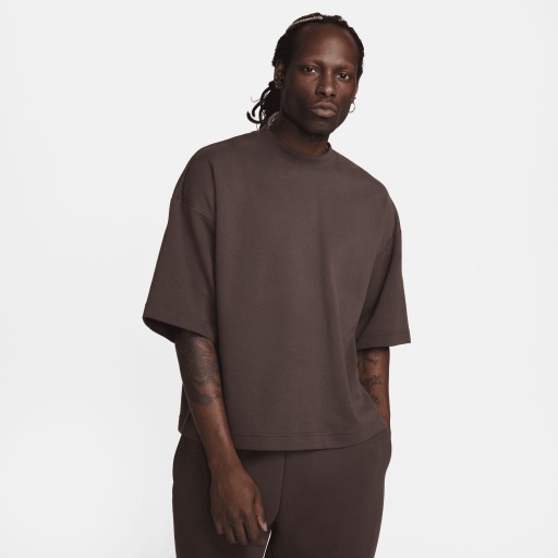 Nike Tech Fleece Reimagined oversized sweatshirt met korte mouwen voor heren - Bruin