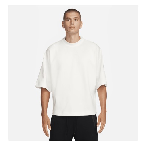 Nike Tech Fleece Reimagined oversized sweatshirt met korte mouwen voor heren - Wit