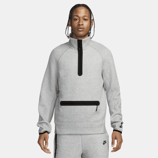 Nike Tech Fleece sweatshirt met halflange rits voor heren - Grijs