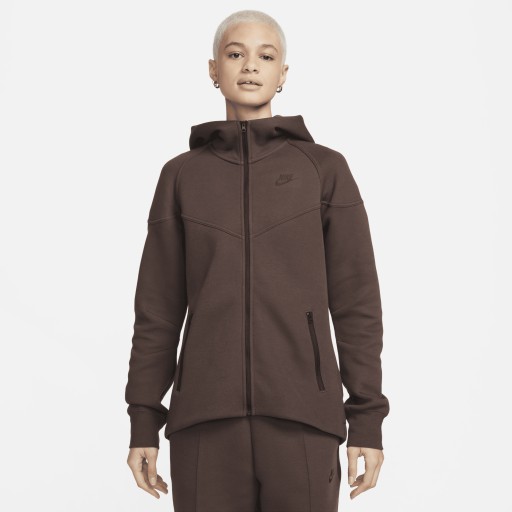 Nike Tech Fleece Windrunner Hoodie met rits voor dames - Bruin