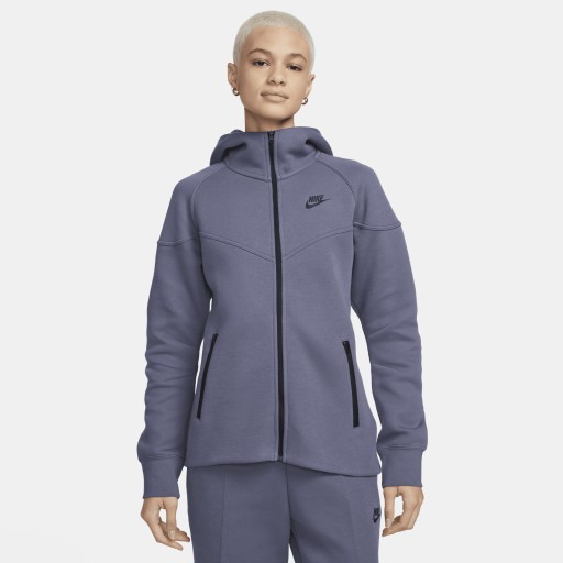 Nike Sportswear Tech Fleece Windrunner Hoodie met rits voor dames - Grijs