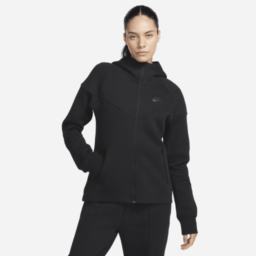 Nike Tech Fleece Windrunner Hoodie met rits voor dames - Zwart