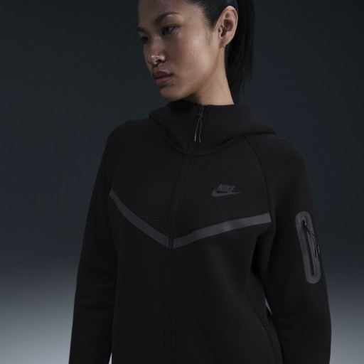 Nike Sportswear Tech Fleece Windrunner hoodie met rits voor dames - Zwart