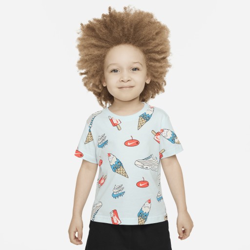 Nike T-shirt met Sole Food print voor peuters - Blauw