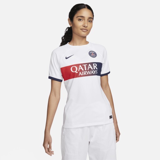 Paris Saint-Germain 2023/24 Stadium Uit Nike Dri-FIT voetbalshirt voor dames - Wit