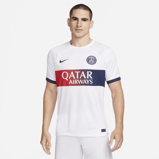 Paris Saint-Germain 2023/24 Stadium Uit Nike Dri-FIT voetbalshirt voor heren - Wit