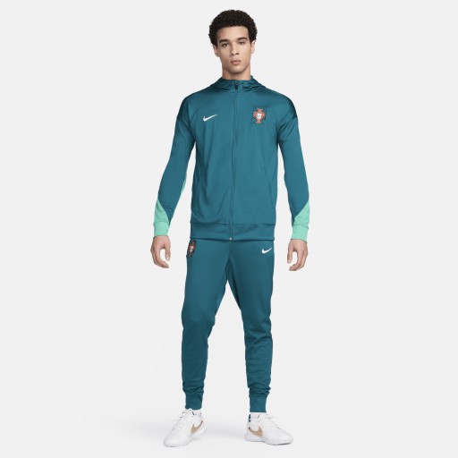 Portugal Strike Nike Dri-FIT knit voetbaltrainingspak met capuchon voor heren - Groen