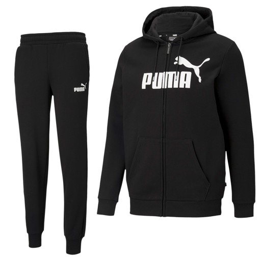 PUMA Essential Big Logo Full-Zip Trainingspak Zwart