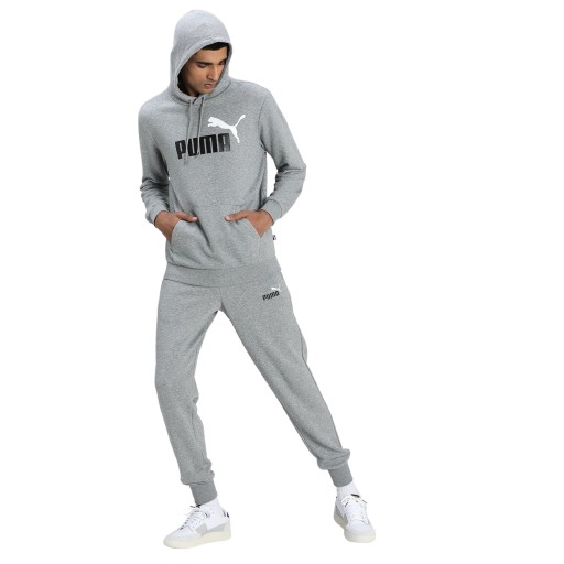 PUMA Essentials+ 2 Big Logo Trainingspak Grijs Zwart Wit