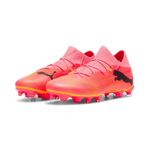 PUMA Future 7 Match Gras / Kunstgras Voetbalschoenen (MG) Roze Zwart Oranje