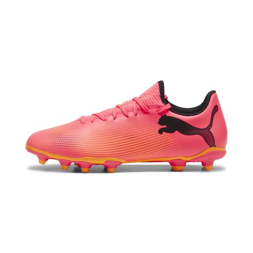 PUMA Future 7 Play Gras / Kunstgras Voetbalschoenen (MG) Roze Zwart Oranje