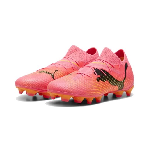 PUMA Future 7 Pro Gras / Kunstgras Voetbalschoenen (MG) Roze Zwart Oranje