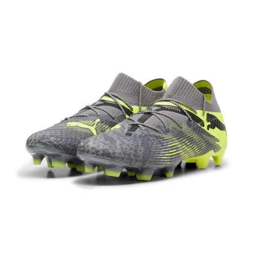 PUMA Future 7 Ultimate Gras / Kunstgras Voetbalschoenen (MG) Donkergrijs Geel Zwart