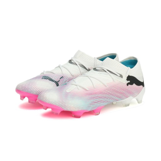 PUMA Future 7 Ultimate Low Gras / Kunstgras Voetbalschoenen (MG) Wit Roze Zwart