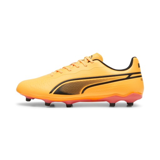 PUMA King Match Gras / Kunstgras Voetbalschoenen (MG) Oranje Zwart Roze