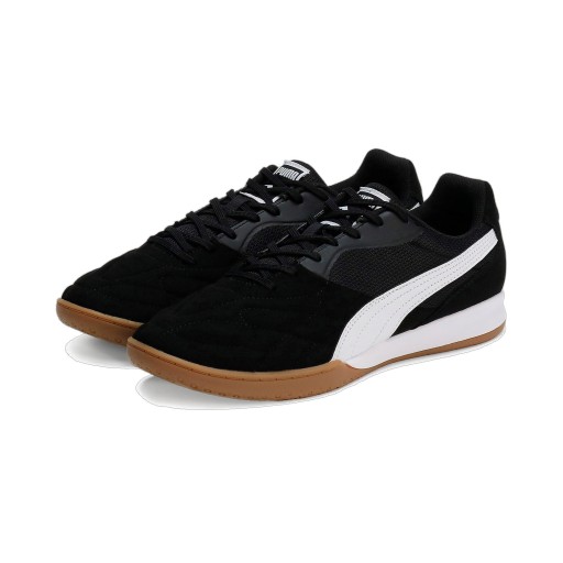 PUMA King Top Zaalvoetbalschoenen (IN) Zwart Wit Bruin