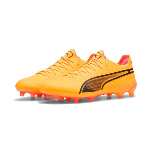 PUMA King Ultimate Gras / Kunstgras Voetbalschoenen (MG) Oranje Zwart Roze