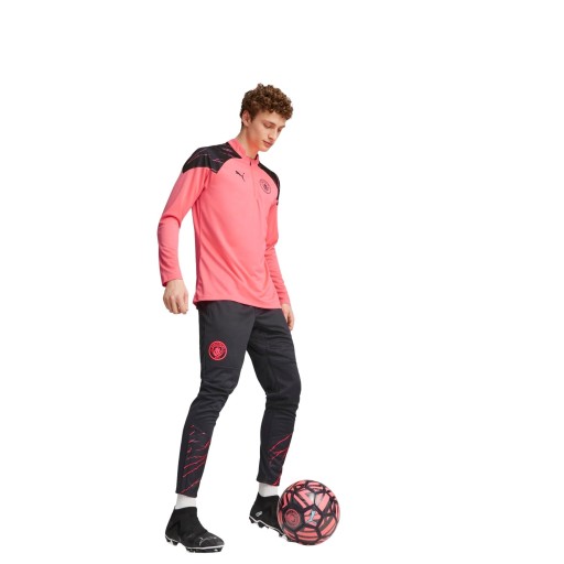 PUMA Manchester City Trainingspak 1/4-Zip 2023-2024 Roze Donkerblauw