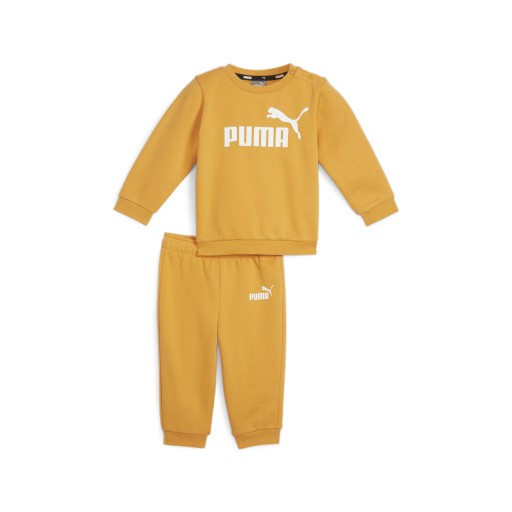 PUMA Minicats Essentials Crew Trainingspak Baby / Peuters Lichtoranje Wit