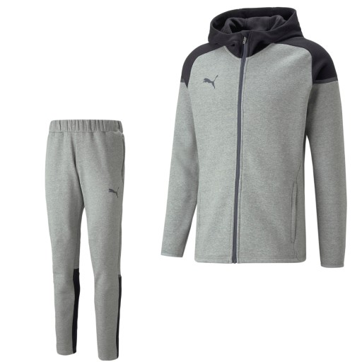 PUMA TeamCup Casual Trainingspak Grijs Zwart Donkergrijs